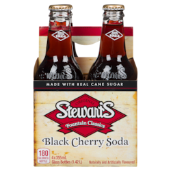 Stewart's Black Cherry Soda 4x355.0 ml, $0.38/100ml