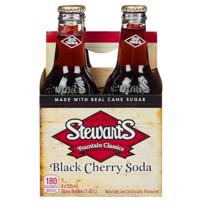Stewart's Black Cherry Soda 4x355.0 ml, $0.37/100ml