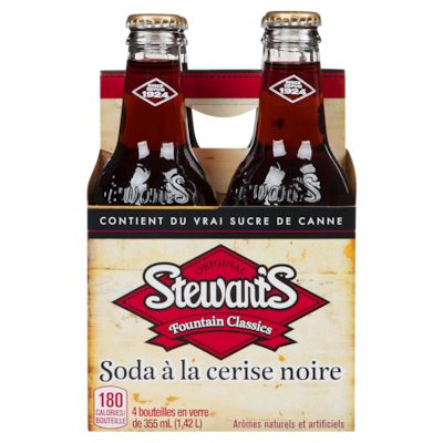 Stewart’s Soda à la cerise noire 4x355.0 ml, 0,37 $/100ml