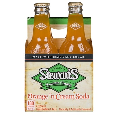 Stewart's Orange N' Cream Soda 4x355.0 ml, $0.37/100ml