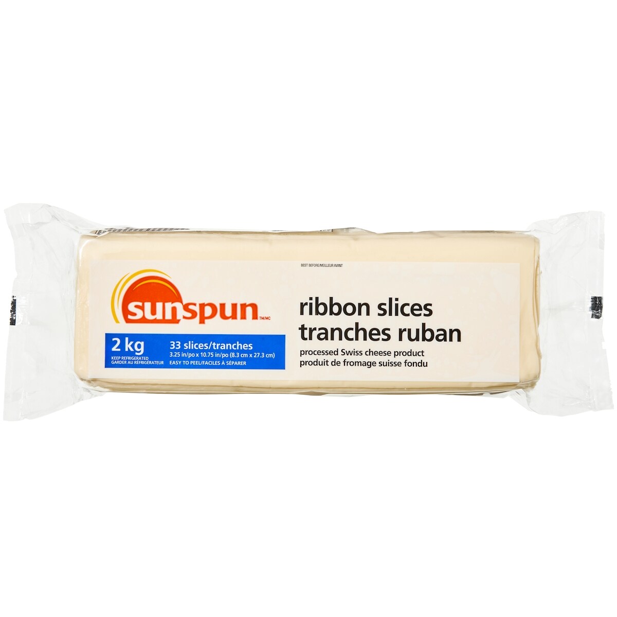 Sunspun Processed Swiss Cheese Ribbon Slices