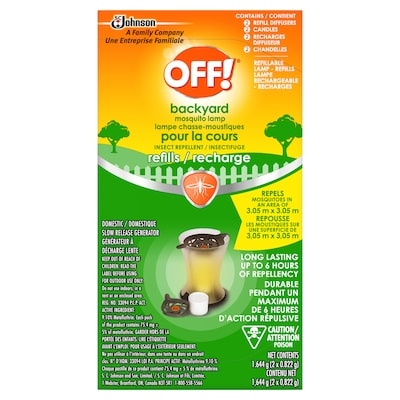 Off! Lamp chasse-moustiques pour la cour 2 recharges de diffuseur 2x1.0 ea, 7,00 $/1ch