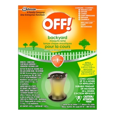 OFF Backyard Insect and Mosquito Repellent Lamp, 1 Lamp and 1 Diffuser 1 ea, $17.00/1ea