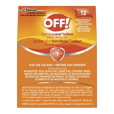 OFF Family Care Insect and Mosquito Repellent 12 Lotion Pouches 12x1.0 ea, $0.92/1ea