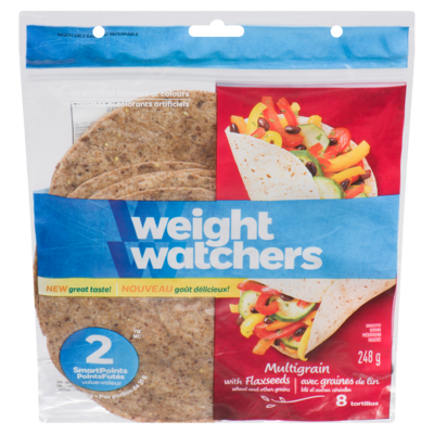 Weight Watchers Multigrain with Flaxseeds, Wheat and Other Grains 8 Tortillas 248 g, $1.81/100g