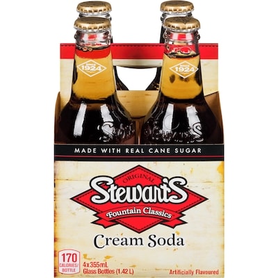 Stewart's Cream Soda 4x355.0 ml, $0.37/100ml