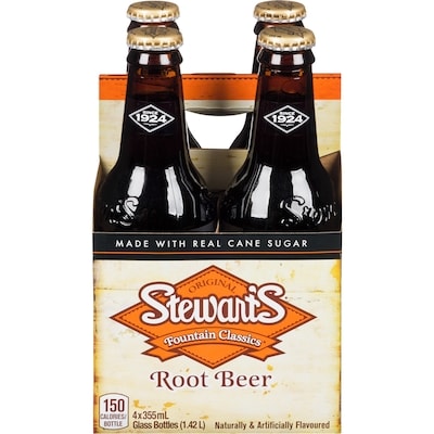 Stewart's Root Beer 4x355.0 ml, $0.37/100ml
