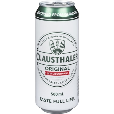 CLAUSTHALER Alcohol Free Beer     500 ml, $0.56/100ml