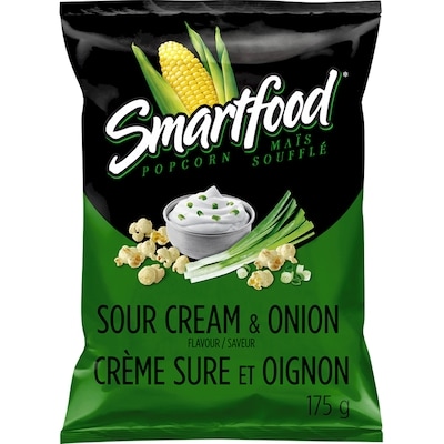 Smartfood Sour Cream & Onion Flavour Seasoned Popcorn 175g 175 g, $3.14/100g
