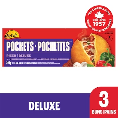McCain Pizza Pockets® Deluxe 300 g, $1.76/100g
