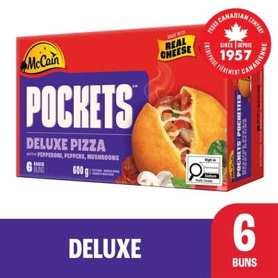 McCain Pizza Pockets® Deluxe 600 g, $1.50/100g