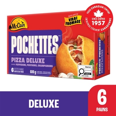 McCain Pizza Pochettesᴹᴰ Deluxe paquet de 6 600 g, 1,58 $/100g