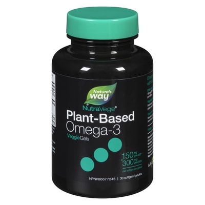 NutraSea Nutravege plant-based omega-3 veggie gels 30 ea, 0,73 $/1ch