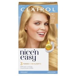 Nice'n Easy 9G Light Golden Blonde, Permanent Hair Dye, Superior Natural Looking Colour