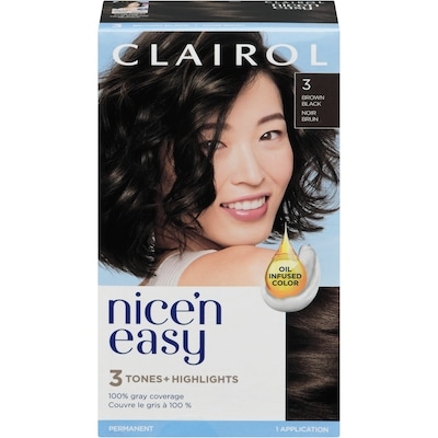 Nice N' Easy Nice'n Easy 3 Brown Black, Permanent Hair Dye, Superior Natural Looking Colour 1 ea, $8.00/1ea