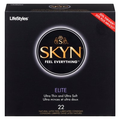 Skyn LifeStylesSkyn Elite 22 Condoms Lubrifiés Sans Latex Naturel 22 ea, 0,73 $/1ch