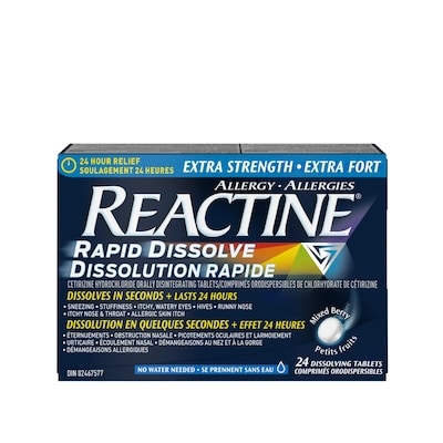 Reactine Extra Strength Rapid Dissolve Tablets 24 ea, $1.19/1ea