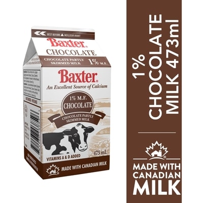 Baxter 1% Chocolate Partly Skimmed Milk 473 ml, $0.32/100ml