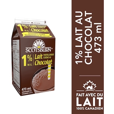 Scotsburn Lait partiellement écrémé au chocolat 1 % 473 ml, 0,47 $/100ml