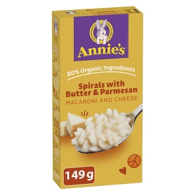 Annie's Macaroni & Cheese Spirals with Butter & Parmesan 149 g, $2.21/100g