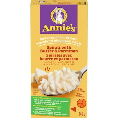Annie's Macaroni & Cheese Spirals with Butter & Parmesan 149 g, $1.68/100g