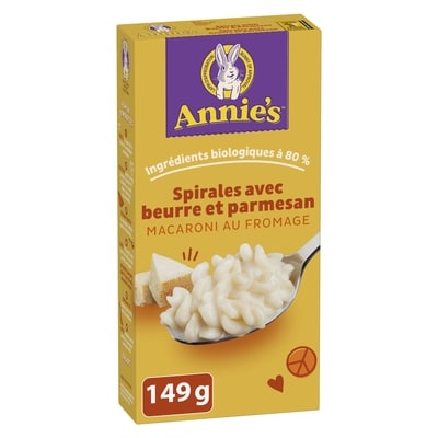 Annie's Macaroni au fromage Spirales avec beurre et parmesan 149 g, 1,51 $/100g