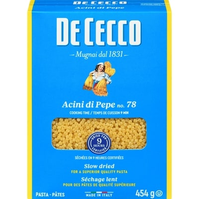 De Cecco Pasta Acini di Pepe No. 78 454 g, $0.44/100g