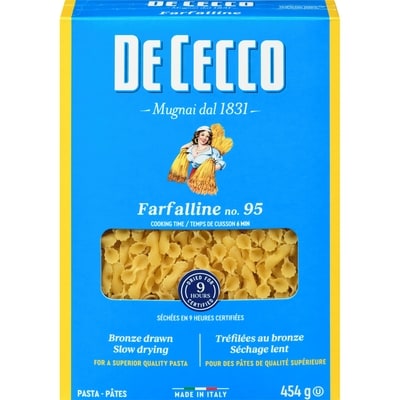 De Cecco Pâtes Farfalline No. 95 454 g, 0,77 $/100g