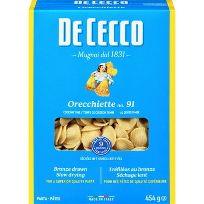De Cecco Pâtes Orecchiette No. 91 454 g, 0,77 $/100g
