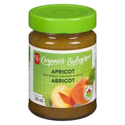 PC Organics Organic Fruit Spread Apricot 235 ml, $1.49/100ml