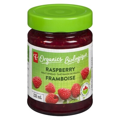 PC Biologique Tartinade De Fruits Framboise 235 ml, 1,49 $/100ml