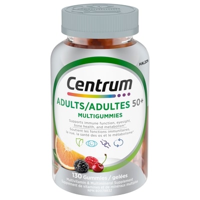 Centrum Vitamins, MultiGummies Multivitamin Supplement, Cherry, Berry and Orange Adult 50+ 130 Gum 130 ea, $0.15/1ea