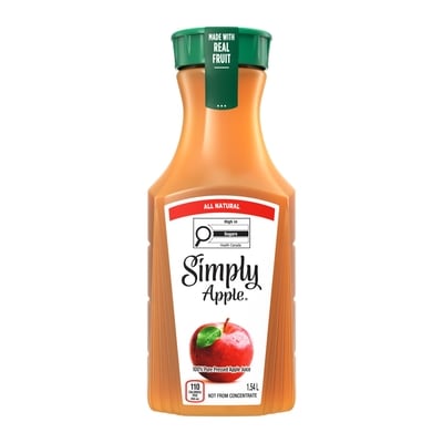 Simply Juice Apple Juice Bottle 1.54 l, $0.45/100ml
