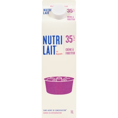 Nutrilait Nutrilait Crème à Fouetter 35% M.G. 1 l, 0,83 $/100ml