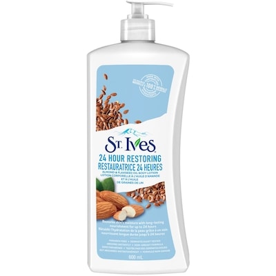 St Ives Body Lotion For Sensitive Skin Almond & Flaxseed Oil  600 ml, $1.05/100ml