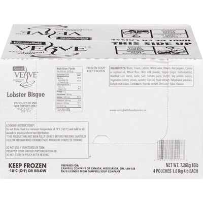 Campbell's Verve Lobster Bisque 1.81 kg, $1.21/100g
