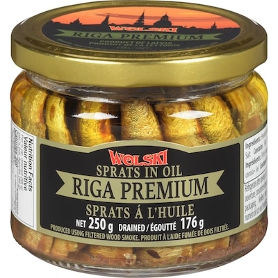 Wolski Sprats In Oil Riga Premium 250 g, $1.92/100g