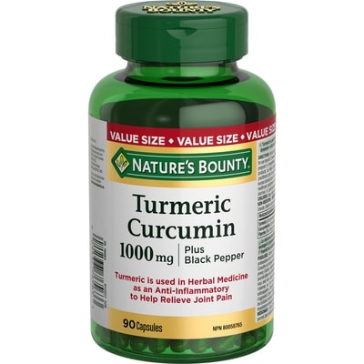Nature's Bounty Turmeric Curcumin Plus Black Pepper, 1000 mg 90 ea, $0.24/1ea
