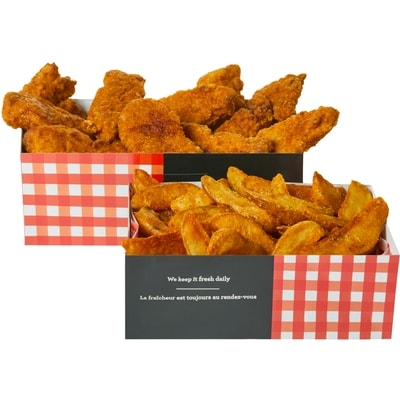 null 9 Chicken Tenders with Wedges and Mac & Cheese (After 11am) 819 g, $2.20/100g