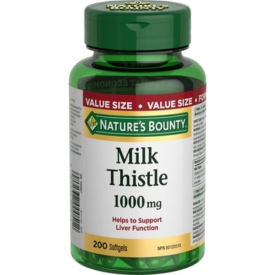 Nature's Bounty Milk Thistle, 1000 mg, 200 Softgels 200 ea, $0.12/1ea
