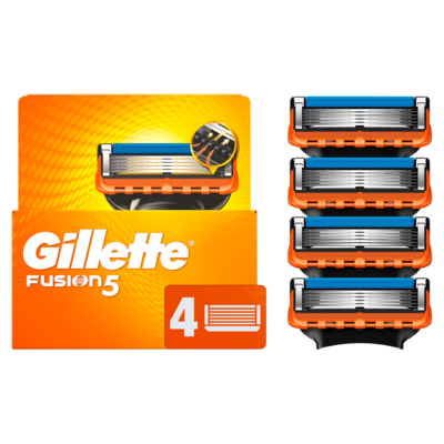 Gillette Razor Refills for Men, 4ct Razor Cartridges, Lubrication Strip, Precision Trimmer for Men, 5-Blade Razor Blades for Close Shave 4 ea, $6.00/1ea