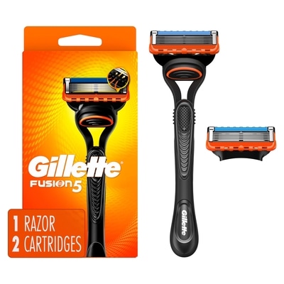 Gillette Razor for Men, 1 Razor Handle, 2 Razor Blade Refills, with Lubrastrip, for a Close Shave 1 ea, $17.99/1ea