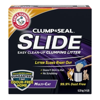Arm & Hammer Slide Litière Agglomérante Facile à Nettoyer Multi-Chat 6.4 kg, 0,34 $/100g