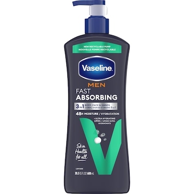 Vaseline 3in1 Body, Face & Hands Fast Absorbing Body Lotion 48H moisture 600 ml, $1.77/100ml