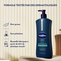 Vaseline Men 3 in 1 Body, Face & Hands Lotion - 600 ml | Zehrs
