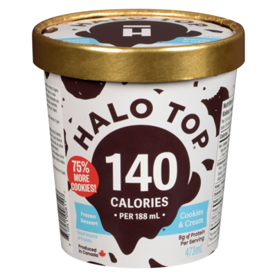 Halo Top Cookies & Cream 473 ml, $1.69/100ml