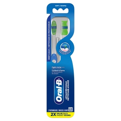 Oral B Toothbrush Contour Clean Soft 2-count 2 ea, $2.50/1ea