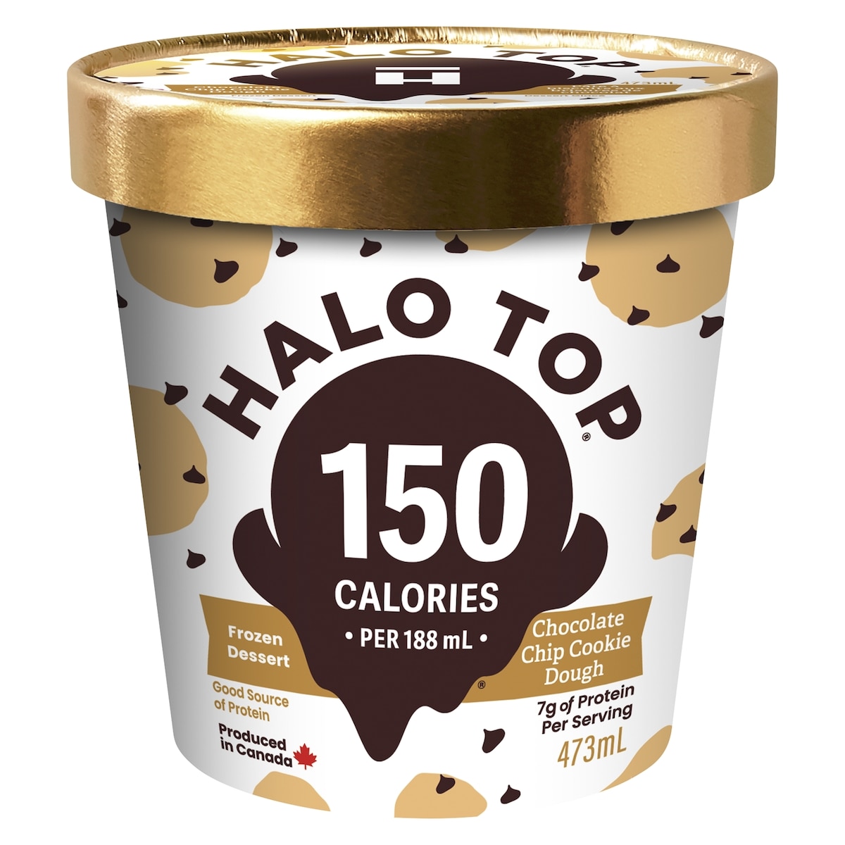 Halo Top Chocolate Chip Cookie Dough Frozen Dessert