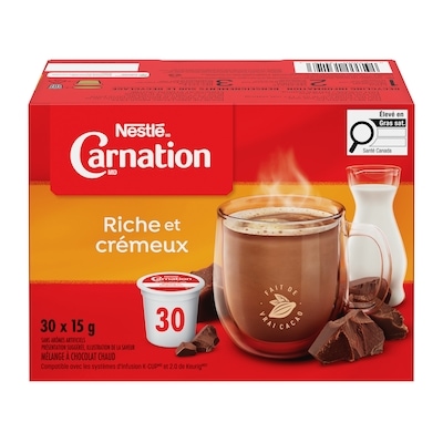 Carnation Choc. Chaud Riche Et Crémeux, Keurig 450 g, 6,00 $/100g