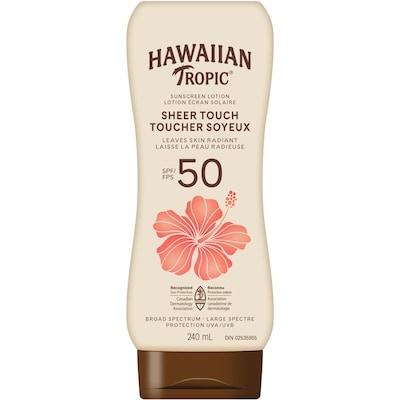 Hawaiian Tropic Sheer Touch Sunscreen Lotion, SPF 50+ 240 ml, $6.25/100ml